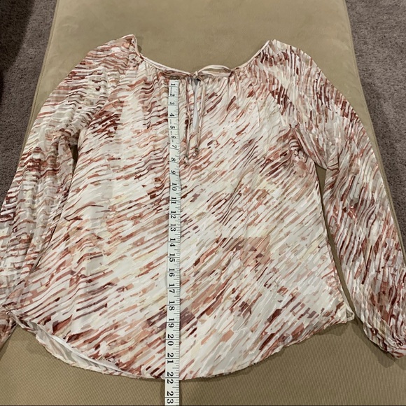 WHBM silk burnout blouse - Picture 6 of 8